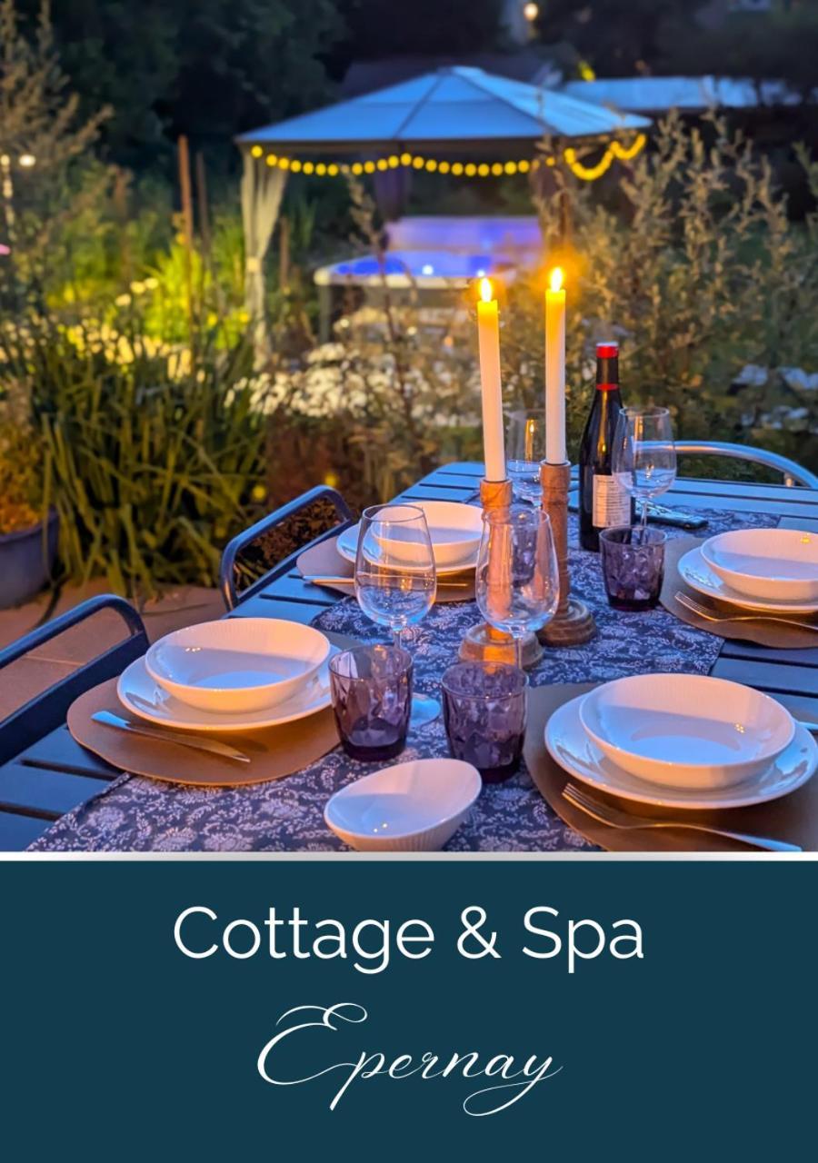 Le Cemarose: Spa, Jardin, Terrasse Et Jolie Vue Au Coeur D'エペルネー エクステリア 写真