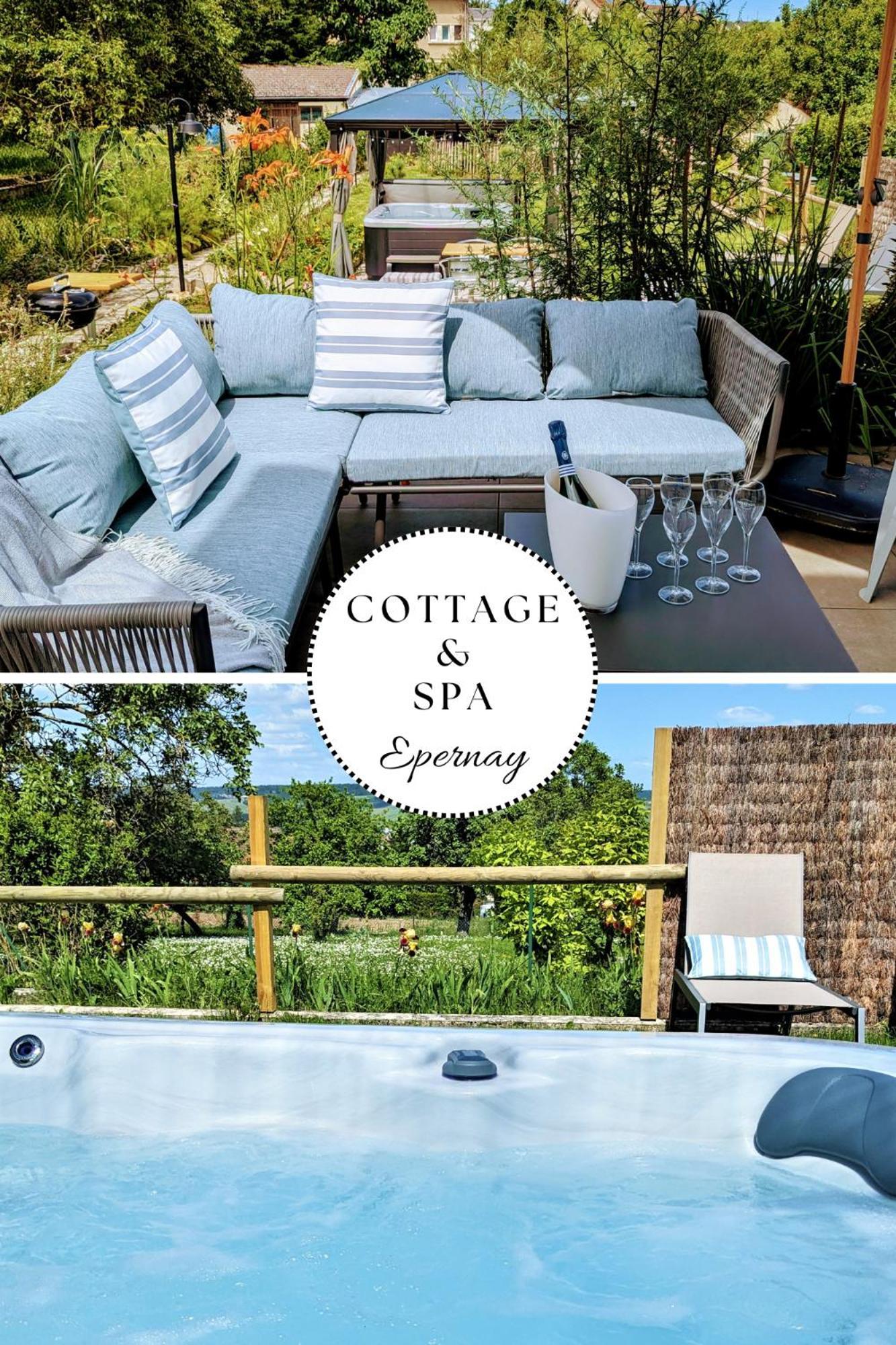 Le Cemarose: Spa, Jardin, Terrasse Et Jolie Vue Au Coeur D'エペルネー エクステリア 写真